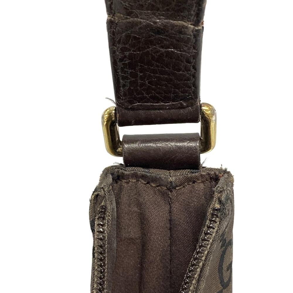 Gucci Interlocking G/GG Shoulder Bag 257292 Dark Brown Black Jacquard Leather - Picture 10 of 15